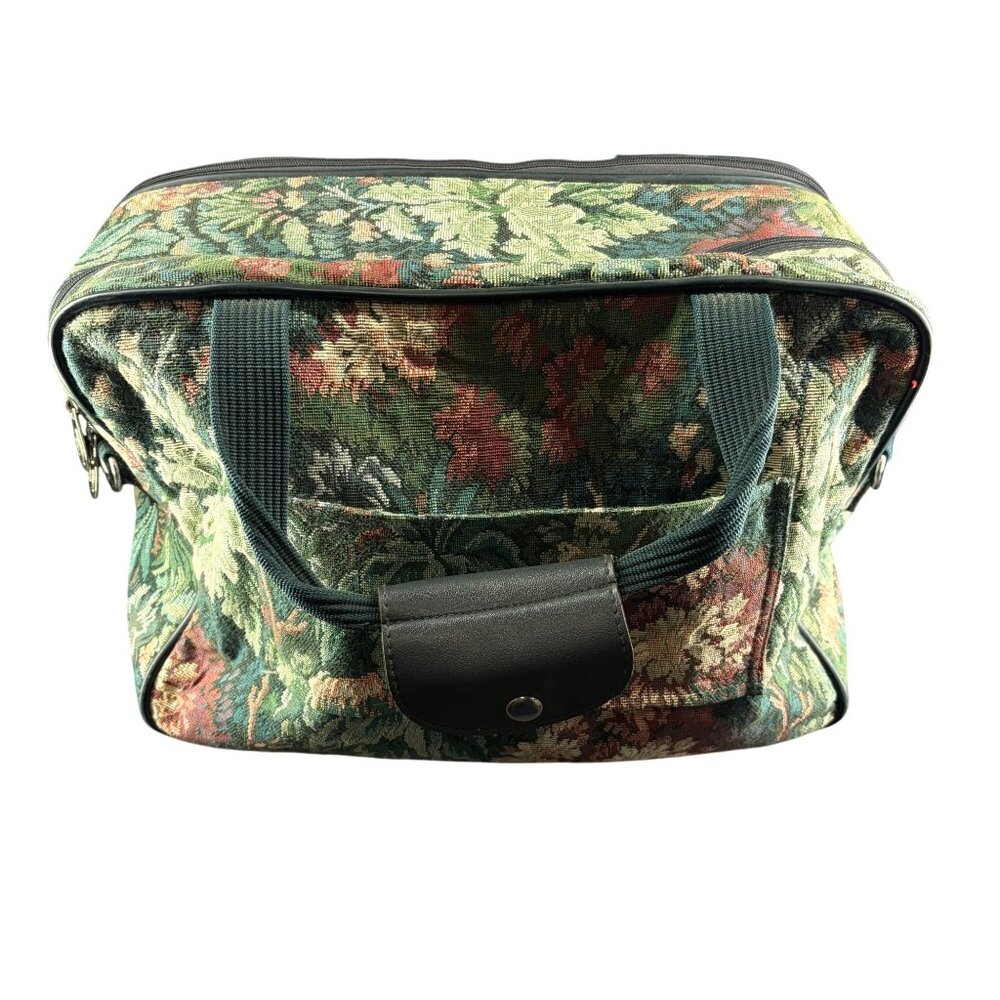 Atlantic Floral Tapestry Carry-On Bag With Dual Zippers